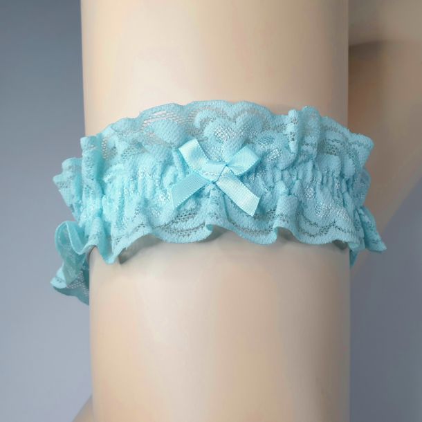Lace Garter - Turquoise