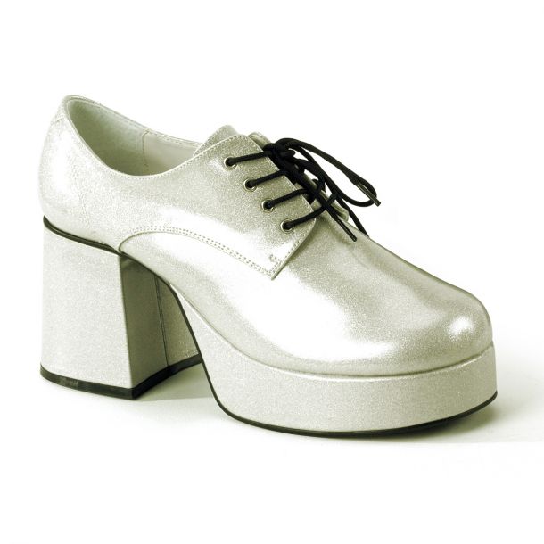 Men Platform Shoes JAZZ-02G - Glitter Silver