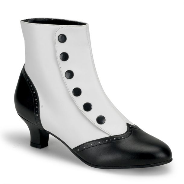 Ankle Boot FLORA-1023 - Black/White