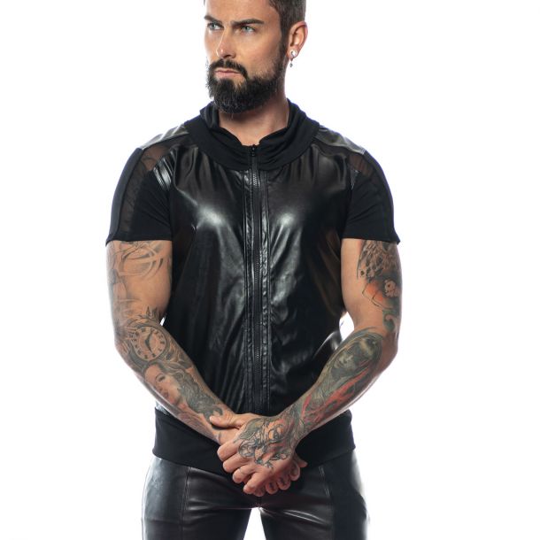 Faux Leather Shirt MAE - Black