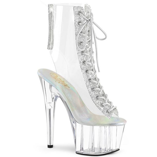 Peeptoe Platform Ankle Boot ADORE-1016C-2 - Clear