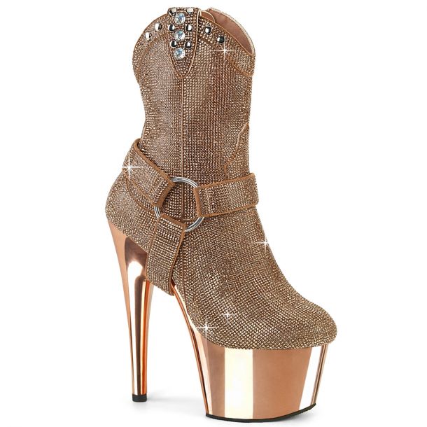Platform Ankle Boots ADORE-1029CHRS - Rose Gold