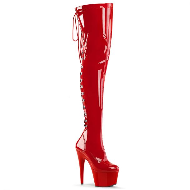 Plateau Overknee Stiefel ADORE-3063 - Rot