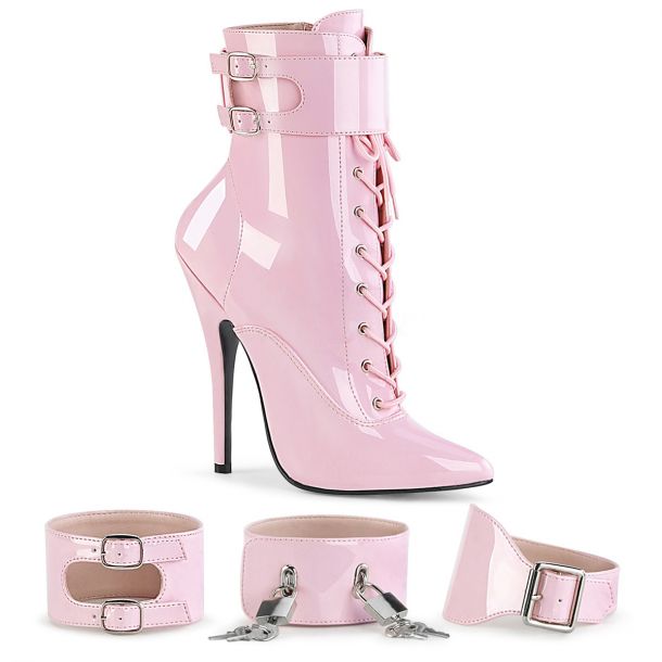 Extreme High Heels DOMINA-1023 - Patent Baby Pink