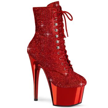 Platform Ankle Boots ADORE-1020CHRS - Red