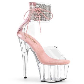 Platform High Heels ADORE-724RS - Baby Pink/Clear