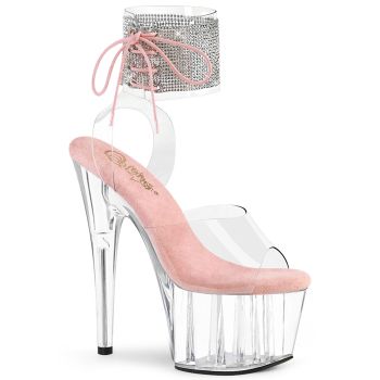 Platform High Heels ADORE-791-2RS - Baby Pink/Clear