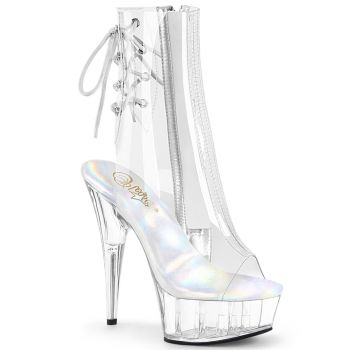 Platform Ankle Boots DELIGHT-1018C - Clear/Clear