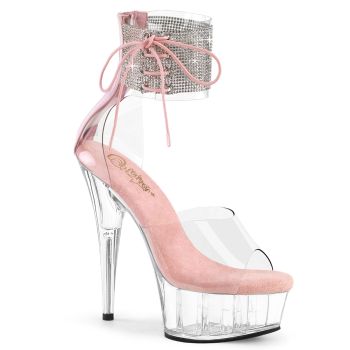 Platform High Heels DELIGHT-624RS - Baby Pink/Clear