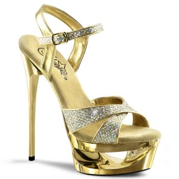 Platform Sandals ECLIPSE-619G - Gold/Gold Glitter