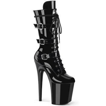 Extreme Platform Heels FLAMINGO-1053 - Patent Black