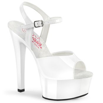 Platform High Heels GLEAM-609 - Patent White