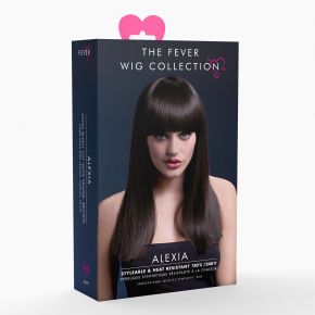 Longhair Wig ALEXIA (rounded bangs) - Brown