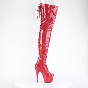 Platform Overknee Boots ADORE-3850 - Patent Red