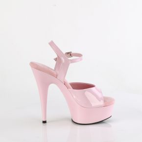 Platform High Heels DELIGHT-609 - Patent Baby Pink
