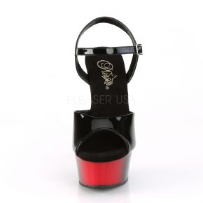Platform Heels DELIGHT-609BR - Patent Black/Red