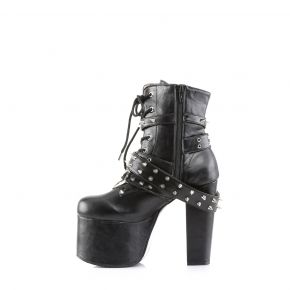 Gothic Platform Ankle Boots TORMENT-700 - Black